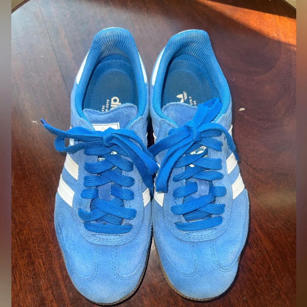 adidas Samba ADV Bluebird, White & Gum Skate Shoes - Picture 10 of 12